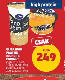 PENNY Olma High Protein Joghurt, Pudding ajánlat