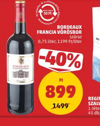 PENNY Bordeaux Francia Vörösbor ajánlat