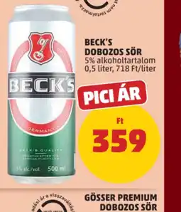PENNY Beck's dobozos sör ajánlat