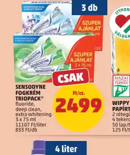 PENNY Sensodyne Fogkrém Triopack ajánlat