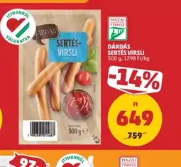 PENNY Dárdás Sertés Virsli ajánlat