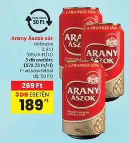 Spar Arany Ászok sör ajánlat