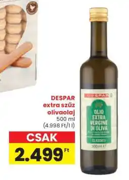 Spar DESPAR extra szűz olívaolaj ajánlat