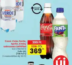 Spar Coca-Cola, Fanta, Sprite, Kinley szénsavas üdítőital ajánlat