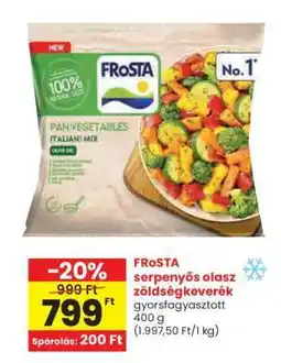 Spar FRoSTA serpenyős olasz zöldségkeverék ajánlat