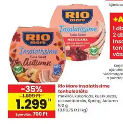 Spar RIO MARE Insalatissime tonhalsaláta ajánlat