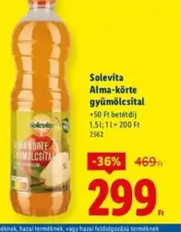 Lidl Solevita Alma-körte gyümölcsital ajánlat