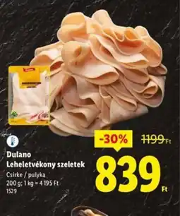 Lidl Dulano Leheletvékony szeletek ajánlat
