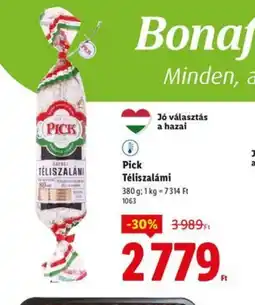 Lidl Pick Téliszalámi ajánlat