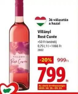 Lidl Villányi Rosé Cuvée ajánlat