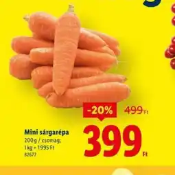 Lidl Mini sárgarépa ajánlat