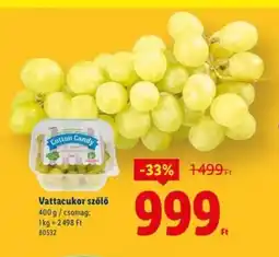 Lidl Vattacukor szőlő ajánlat