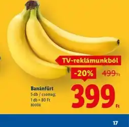 Lidl Banánfürt ajánlat