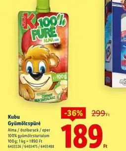 Lidl Kubu Gyümölcspüré ajánlat