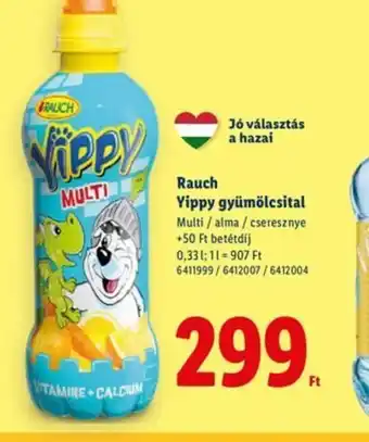 Lidl Rauch Yippy gyümölcsital ajánlat