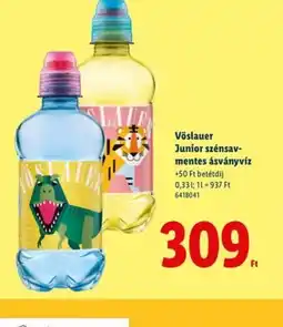 Lidl Vöslauer Junior szénsavmentes ásványvíz ajánlat