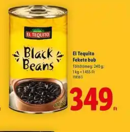 Lidl El Tequito Fekete bab ajánlat