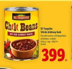 Lidl El Tequito Vörös kidney bab ajánlat