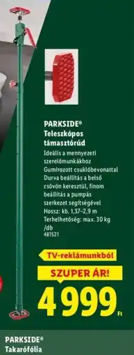 Lidl Parkside Teleszkpos támasztrúd ajánlat