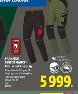 Lidl Parkside Performance Profi munkásnadrág ajánlat