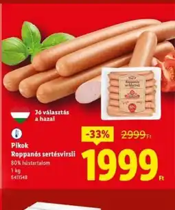 Lidl Pikok Roppans sertésvirsl ajánlat