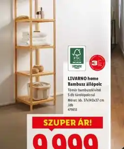 Lidl Livarno Home Bambusz állpolc ajánlat