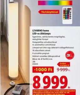 Lidl Livarno Home LED-es álllámpa ajánlat