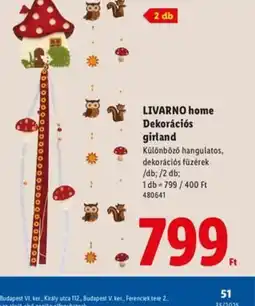 Lidl Livarno Home Dekorácis girland ajánlat