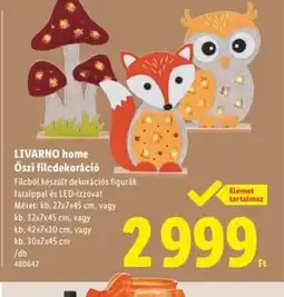 Lidl Livarno Home Őszi filcdekoráci ajánlat