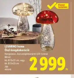 Lidl Livarno Home Őszi Üvegdekoráci ajánlat