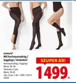 Lidl Esmara Női harisnyanadrág / leggings / térdzokni ajánlat
