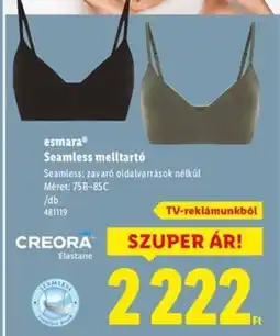 Lidl Esmara Seamless melltart ajánlat