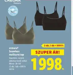 Lidl Esmara Seamless melltart top ajánlat