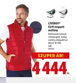 Lidl Livergy Férfi steppelt mellény ajánlat