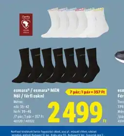 Lidl Esmara / Esmara Men Női / férfi zokni ajánlat