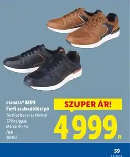 Lidl Esmara Men Férfi Szabadidőcipő ajánlat