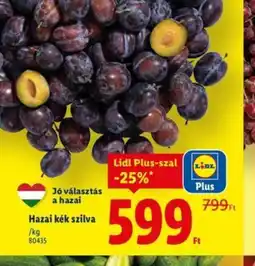 Lidl Hazai kék szilva ajánlat