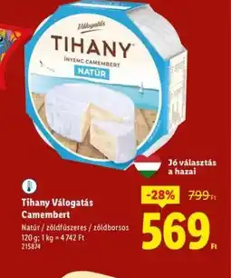 Lidl Tihany Válogatás Camembert ajánlat