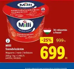 Lidl Milli Szendvicskrém ajánlat