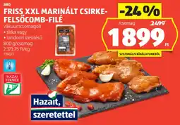 ALDI BBQ Friss XXL marinált csirke- felsőcomb-filé ajánlat