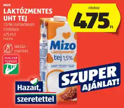 ALDI Mizo laktózmentes UHT tej ajánlat