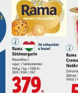 Lidl Rama Sütőmargarin ajánlat