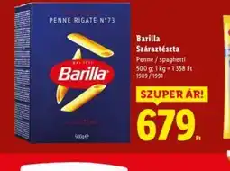 Lidl Barilla Száraztészta ajánlat