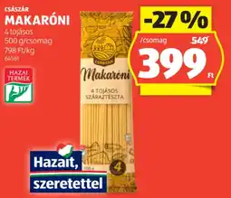 ALDI Császár makaróni ajánlat