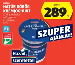 ALDI Milsani natúr görög krémjoghurt ajánlat