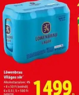 Lidl Löwenbrau Világos sör ajánlat