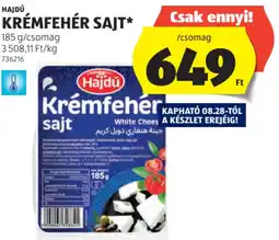 ALDI Hajdú krémfehér sajt ajánlat