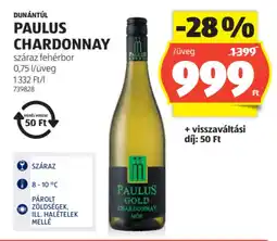 ALDI Dunántúl Paulus chardonnay ajánlat