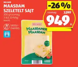 ALDI Milsani Maasdam szeletelt sajt ajánlat
