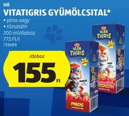 ALDI Sió Vitatigris gyümölcsital ajánlat